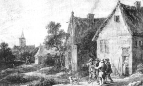 David Teniers der J�ngere: Zwei Dorfstra�en (1) (Kat. Nr. 22)