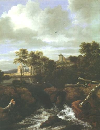 Jacob Isaacksz. van Ruisdael: Ruinenlandschaft mit Wasserfall (Kat. Nr. 48)