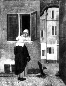 Zwei Häuslerinnen im Gespräch    