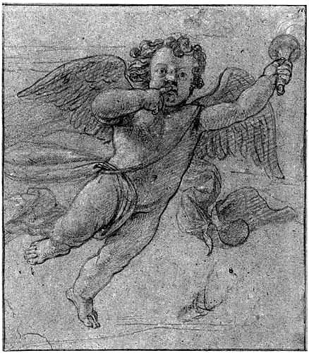 Pierre Mignard: Fliegender Putto mit Fackel