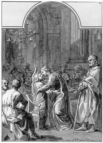 Jacques Stella: Der zw&ouml;lfj&auml;hrige Jesus im Tempel